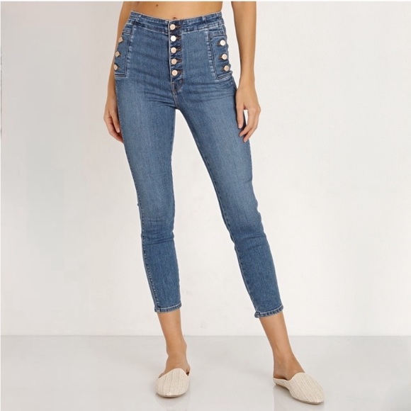 J Brand Denim - J Brand Natasha Button Side Skinny Jeans